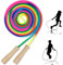 Corde a Sauter Enfant,500cm Bois Réglable Poignée Antidérapantes Corde De Coton Colorée Jump Rop,Idéal comme cadeau Pour Garçon Fille