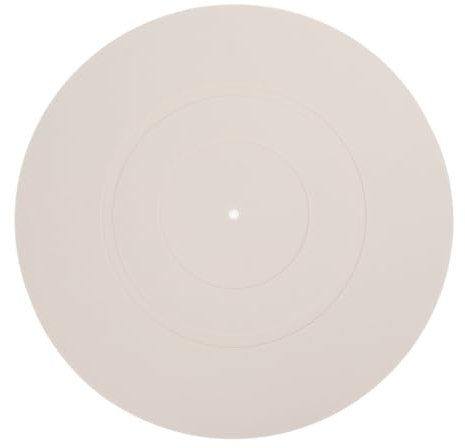 Rubber Turntable Mat, Record Platter Slipmat Replacement for 12 Inch Record Player, Anti Static Slipmat, Universal Turntable Slip Mat Pad (Beige)