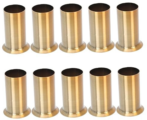 jojofuny 10 Pièces Lustre Boîtier Lumière Flamme Couvercle De Douille De Bougie Accessoires D'éclairage Plafonnier Luminaires Couvercle De Douille De Base De Lustre Moderne Le Fer Golden