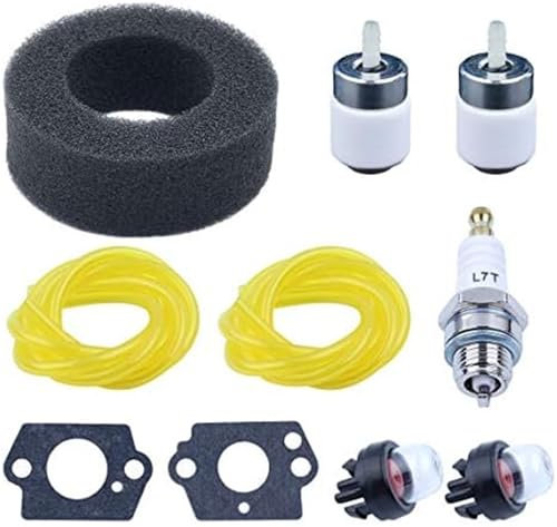 Yurefax 791-682039 791-181086 Luftfilter-Kraftstoffleitungs-Tune-Up-Kit for Ryobi, Gebläse 280 280r 310BVR RGBV3100 410r Bodenfräse, Grubber, Trimmer, Freischneider Maschinen-Luftfiltersatz