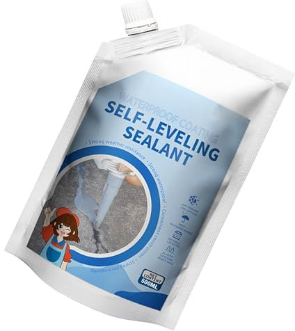 Scellant pour ciment | Autonivelant Remplissage de joints et creux, résistant à l'eau pour fissures dans les et les sols, 500 ml pour sous-sol, entrée, piscine, patio,