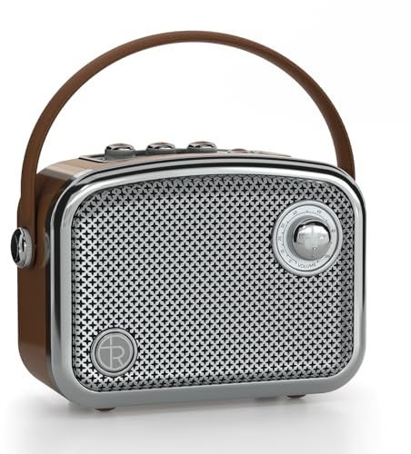 Portable Bluetooth Speaker Wireless Powerful Deep Bass Loud Stereo Sound Vintage Decor Cute Fashion Style Speakers with Subwoofer DSP Support TWS/USB/AUX for Home Desk Accessories Party Outdoor