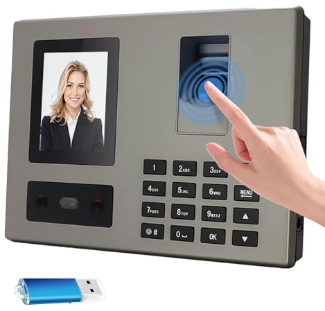 Time Clocks for Employees Small Business, Face + Fingerprint + PIN, Clock In and Out Machine for Employees, Clock In Clock Out Machine Supporting Shift Schedules No Monthly Fee No Software Required