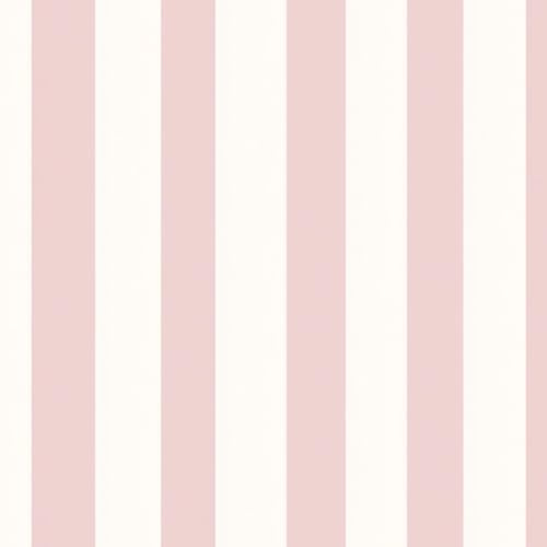 DERUINVAIO Self Adhesive Feature Removable Pink White Vertical Striped Peel and Stick Vinyl Wallpaper Roll, Sticky Lining Paper for Bedroom, Living Room, Kitchen Walls