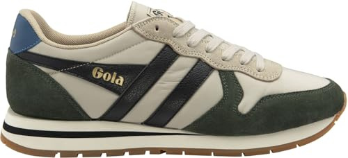 Gola Women's Coaster High Fashion Sneaker, Bone/Dark Khaki/Black, 11 UK
