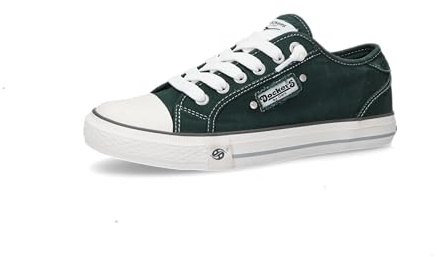 Dockers by Gerli Damen Low-Top Sneaker, Frauen Halbschuhe,Freizeitschuhe,Laufschuhe,schnürschuhe,schnürer,Business,dunkelgrün,42 EU