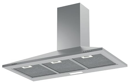 Apelson Campana Extractora Cocina HELIA 901 | 3 Niveles Extracción Control Mecánico | Capacidad 610 m3/h | Silenciosa 50 dB| LED Fácil Instalación | Gris Acero Inoxidable