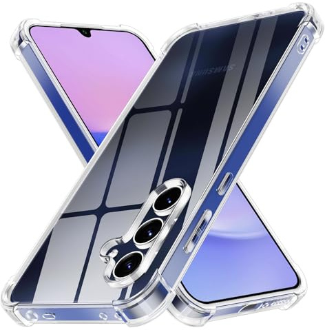 Pnakqil Cover Compatibile con Samsung A15, Custodia per Telefono in Antiurto Sottile Bumper Trasparente Morbida in Silicone TPU, Anti-Graffio Chiaro Militare Protettiva Case per Samsung Galaxy A15 5G
