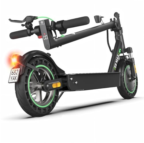 isinwheel S9 Serie E‑Scooter mit Straßenzulassung, bis 30/40KM Elektroscooter, E‑Roller für Erwachsene, APP‑Steuerung und LED‑Display