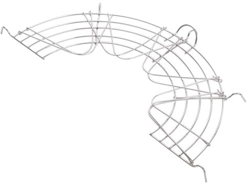 GOOHOCHY Supporto per Scolatura Olio da Cucina Semicircolare in Acciaio Inox Resistente, Rete Fine Pieghevole per Alimenti Fritti, per Uso Domestico e Forno