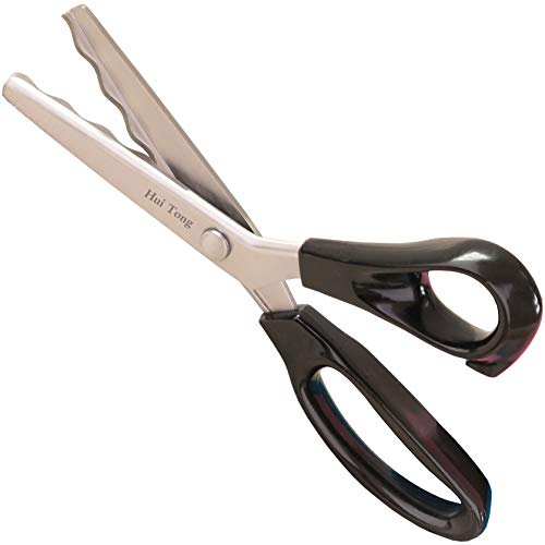 Hui Tong zackenschere stoff Robuste und Scharfe, Zickzackschere & Wellenschnitt Schere (Wellenschnitt 18mm)