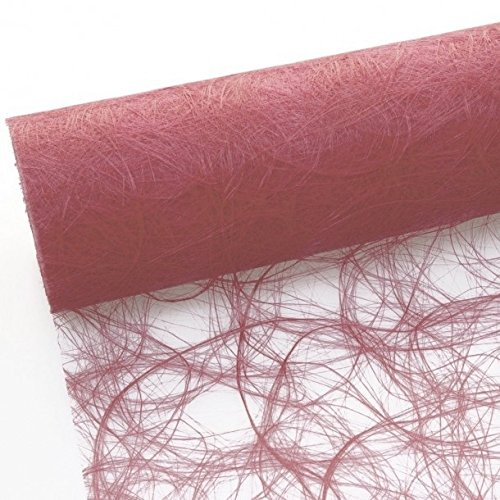 SIZOWEB Table Runner/25 m Roll + 100 Free Decorative Diamonds, Polyester, Antique Pink, 30cm Breite