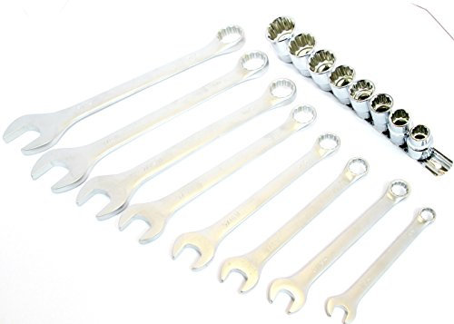 1/2 8pc Whitworth Shallow Sockets & 8pc Whitworth Spanners New SS099 / SP021