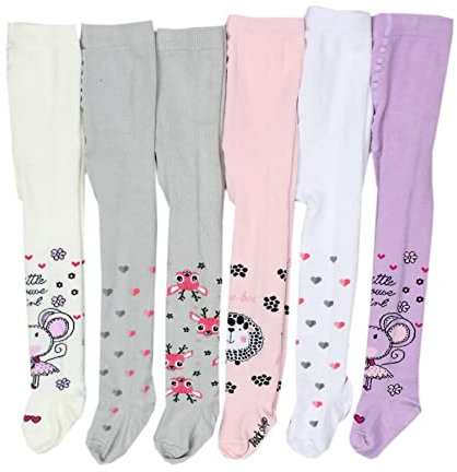 TupTam Calzamaglia Colorate per Bambina, Set di 6, Mix di colori 5, 62-74