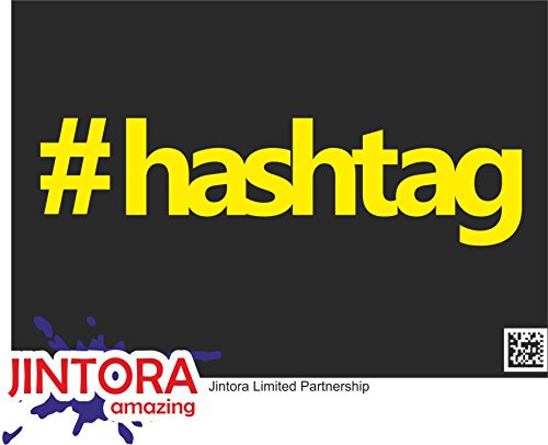 Jintora - Autoaufkleber Tuning - Auto Aufkleber - Hashtags - 210x75 mm - Bus - Fenster - Heckscheibe - Camper - wetterfest - Outdoor Sticker Auto Deko LKW - Tuning Selbstklebend - gelb