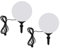 Trango 2er Set 300W Gartenkugel Leuchte IP65 Kugelleuchte 30cm Durchmesser in Weiß matt mit je 5m Zuleitungskabel & je E27 Fassung geeignet für LED Lampe Kugellampe Gartenleuchte Außenlampe