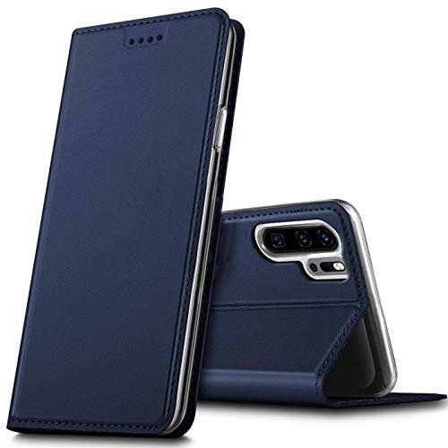 Verco Handyhülle kompatibel mit P30 Pro, Premium Handy Flip Cover für Huawei P30 Pro Hülle [integr. Magnet] Case Tasche, Blau