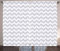 ABAKUHAUS Grau und Weiß Rustikaler Vorhang, Zickzack Chevron, Wohnzimmer Universalband Gardinen mit Schlaufen und Haken, 280 x 175 cm, Hellgrau Weiß