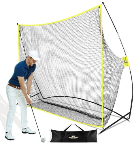 PodiuMax Golf Netz, 3 x 2.1 M Einfach Aufzubauendes Golfnetz Übungsnetz für Outdoor Indoor Garten, Verbessern Sie Chipping Putting Pitching Golf Chipping Practice Net für Männer & Frauenn
