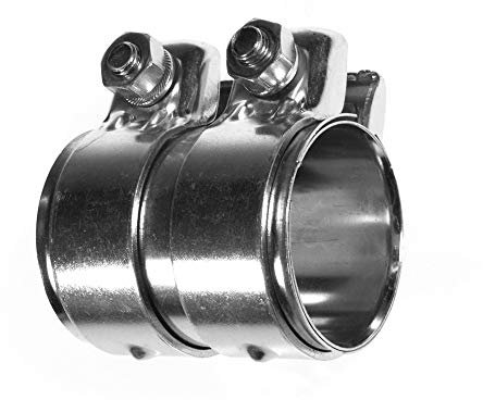 BITS4REASONS E-TECH EC012 New Model Heavy Duty Adjustable Exhaust Pipe Joiner/Connector (53-55MM, 80MM Long)