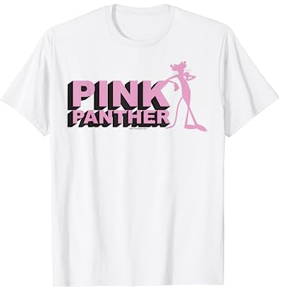 The Pink Panther Pink Silhouette T-Shirt, Herren, Weiß, L