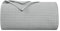 PHF 100% Baumwolle waffledecke Kuschedecke 230x270cm, leicht & atmungsaktiv, perfekt für den Sommer - Oeko-TEX® Zertifiziert - Hotelwäschequalität - Ideal für Sofa Couch Bett, Hellgrau