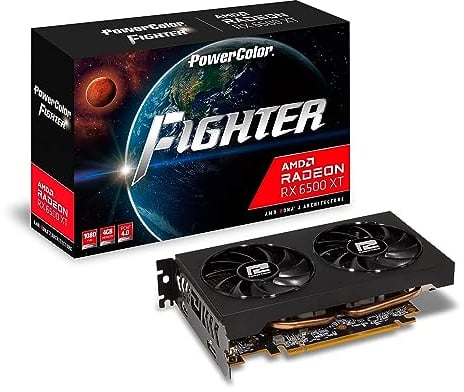 POWERCOLOR Fighter AMD Radeon RX 6500 XT Gaming Graphics Card with 4GB GDDR6 Memory