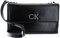 Calvin Klein Re-Lock Double Xbody With Flap Saffiano CK Black