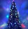 Asinse 6ft Fiber Optic Artificial Christmas Tree, with Transparent Snowflakes, Pre-Lit Green Xmas Tree with Blossom Effects, Top Star and Metal Stand (6FT/180CM, Type 1)