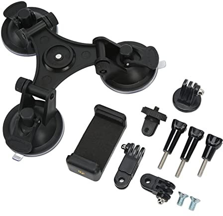 Trípode Ventosa Triple Copa DSLR Cámara Montaje de Succión Cámara Profesional Ventosa Montaje de Coche para Cámaras de Acción Teléfonos Móviles