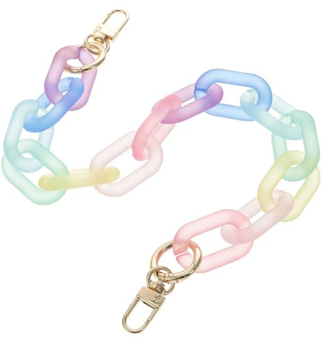 VALICLUD Acryl Taschenkette 33.86 Zoll Verlängerungskette Mit Schnallen Für Diy Handtaschen Schultertaschen Zubehör Bunte Kettenglieder Umhängetasche Ersatzkette