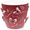 Lashuma rundes Pflanzgefäß rot, Blumenkübel draußen - drinnen, Kunststoff Pflanzschale Ø 14 cm