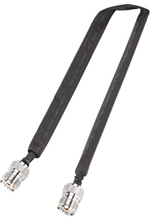 Uinfhyknd Câble Coaxial Plat SO239 UHF à UHF 50 Ohm Pigtail Rallonge 57g pour Autoradio, Radio, Antenne satellite