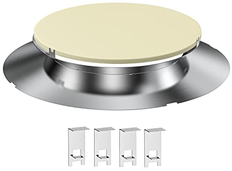 Kenmeister Chef Edelstahl-Kugelgrill-Set mit 38,1 cm Pizzastein und 4 Halterungen, WSM BBQ Räucher-Set, Kugelgrill-Zubehör, kompatibel mit 55,9 cm Weber Kugelgrills Kochen