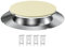Kenmeister Chef Edelstahl-Kugelgrill-Set mit 38,1 cm Pizzastein und 4 Halterungen, WSM BBQ Räucher-Set, Kugelgrill-Zubehör, kompatibel mit 55,9 cm Weber Kugelgrills Kochen