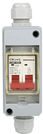 Disjoncteur miniature PV, interrupteur de coupure PV DC, avec boîte de jonction étanche IP65, pour système solaire PV (32A)