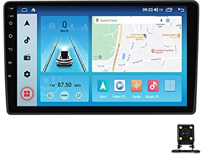 ZEARLY Double Din Car Stereo Receiver, 9 Inch Touch Screen Car Radio Bluetooth MP5 Player for Renault Sandero Dacia Duster Captur with Backup Camera Support Carplay/Auto/Mirror Link/DSP/USB,M700S