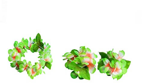 Toyvian Blumenkranz 4 Stück mit Rüschen Seidenblumen in Grün