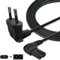 AJTECH® 3M Câble d'alimentation TV Samsung Fiche Européenne - Certifié 2 Pôles Euro Câble Alimentation Universel en Angle IEC C7 - Compatible PS5 PS4 Slim Xbox Séries X Imprimante LG TV - 3-Mètres