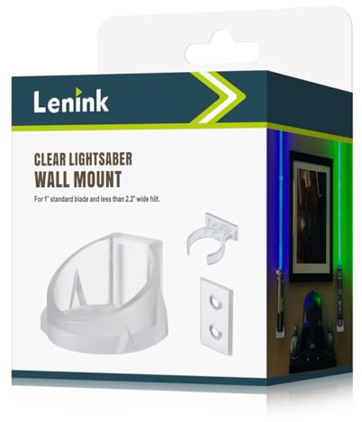 Lenink K3463A02 Support mural transparent pour sabre laser compatible avec les sabres laser Galaxy's Edge, les sabres laser Dark Revan, les sabres Dark Vador et la plupart des sabres laser