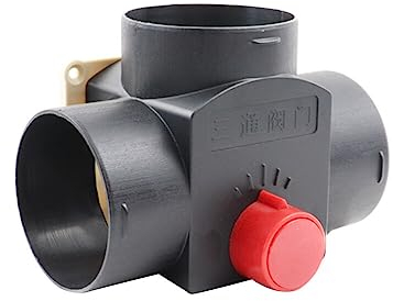 LSGGTIM Tubo di ventilazione per riscaldamento auto, 75 mm, a T, a tre vie, ABS, Plastica