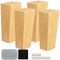 Patas para Muebles Madera, 4 Piezas conicas Patas de Madera Patas de Sofá de Madera para Placas de Montaje y Tornillos para Muebles de Mesa Sofá Cama, Armario, Sillón 12cm Cuadrado