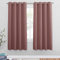 PONY DANCE Kurze Blickdichte Vorhänge mit Ösen 2er Set Verdunkelungsvorhang Kinderzimmer Thermo Gardinen Hitzeschutz Blackout Curtains for Bedroom, H 145 x B 140 cm, Altrosa