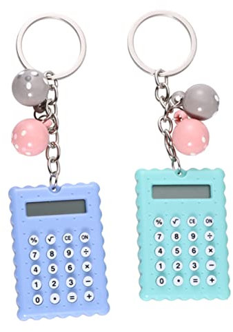 MAGICLULU Mini Calculatrice Électronique Lot De 2 Clés Portable Bureau Couleur Aléatoire