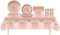 69pcs Rose Gold 60th Birthday Decorations - Tablecloth, Plates, Napkins, Cups Set for Women, Men, Him, Her - Gifts and Table Decorations
