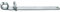 Connex Lever – 260 x 20 mm – Left & Right – with Locking Eyelet Hinge/Fitting, Gates & Doors / DYB2901441, Blue galvanised