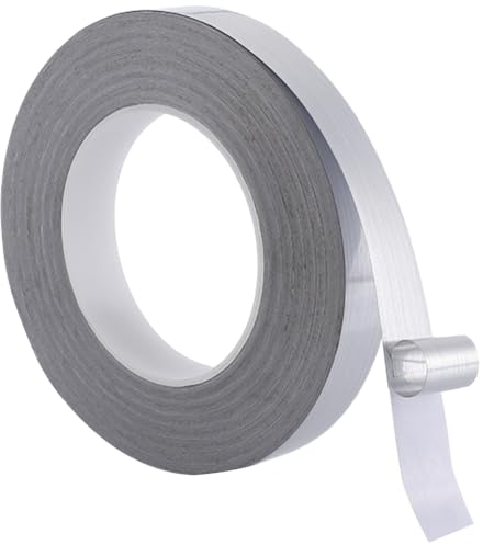 GORGECRAFT 50m*20mm Cinta de Espejo Metalizada Cinta de Borde de Papel Tapiz Moldura Plateada Borde de Pared Pegatina Autoadhesiva para Costura de Azulejos Tiras de Sellado de Espacios para Gabinete
