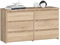 AKORD | Kommode CL-100 mit 6 Schubladen | Komodenschrank | Funktional | Für Wohnzimmer | Für Schlafzimmer | Langlebig | Rollenführung | ABS-Kante 35x100x57cm | Sonoma Eiche + Sonoma Eiche Front