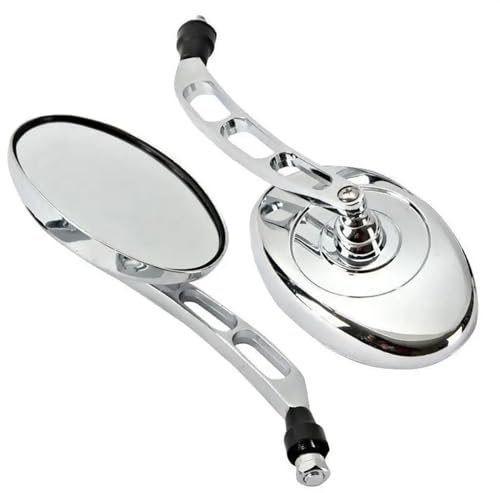 SUEVAS Motorrad Rückspiegel Lenkerendenspiegel Chrom für Suzuki Intruder Volusia VS VL 700 750 800 1400 1500 mit 360-Grad-Drehgelenk und HD-Objektiv