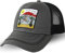 EXPRESS-STICKEREI Trucker Kappe mit Motiv - Verstellbare Urban Basecap - Hochwertige Schildkappe - Baseball Kappe - Surfer Snapback Kappe mit Verschluss - Surfer Motiv - Einheitsgröße